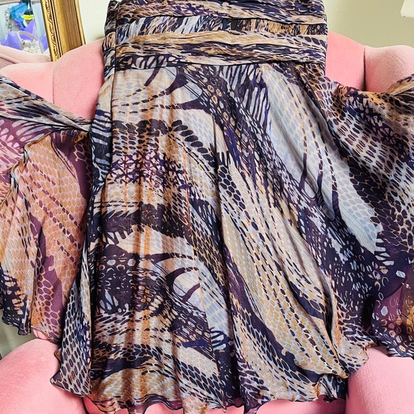 Rare Alberto Makali Silk geometric abstract print cocktail dress size 10 - Picture 16 of 16